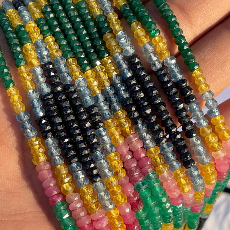 Handmade Hydro Multi Colour Gemstone Beads Necklace