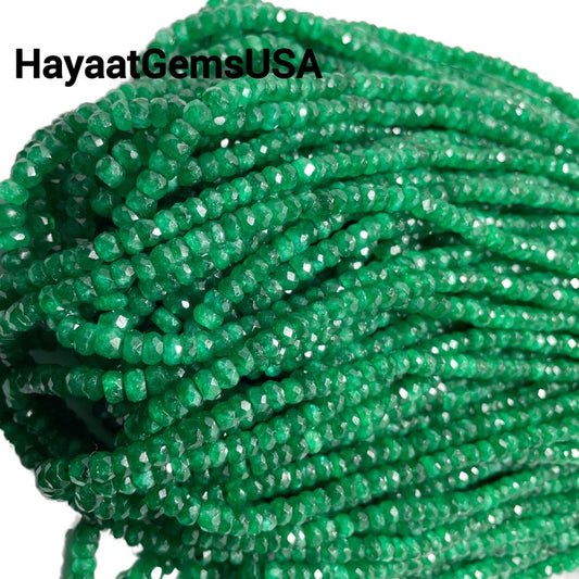 Faceted Zambian Emerald Beads AAA+ Quality - 4-5mm Loose GemstoneFaceted Zambian Emerald Beads AAA+ Quality - 4-5mm Loose Gemstone