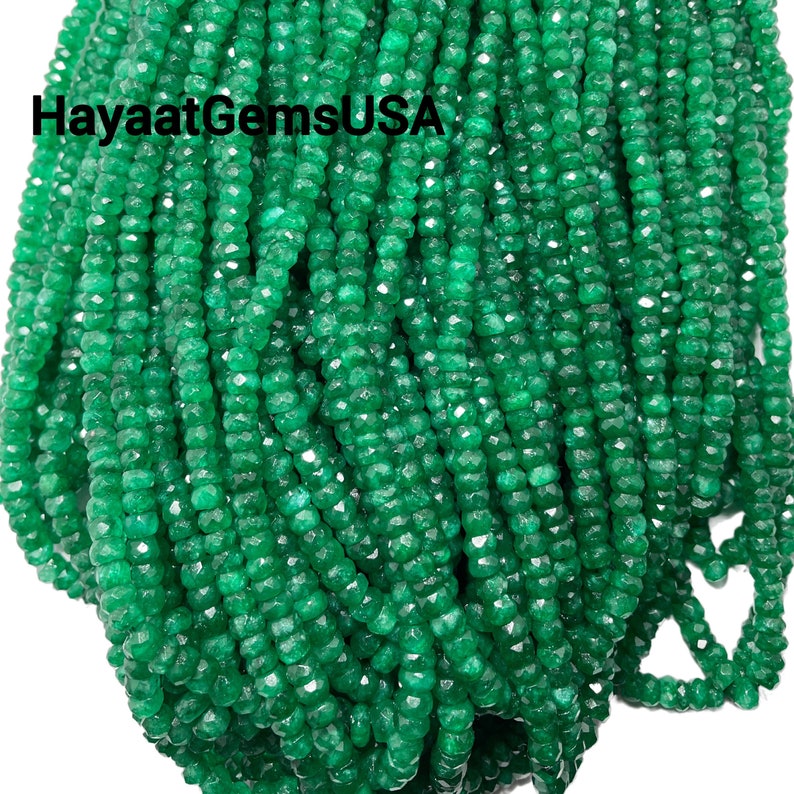 Faceted Zambian Emerald Beads AAA+ Quality - 4-5mm Loose GemstoneFaceted Zambian Emerald Beads AAA+ Quality - 4-5mm Loose Gemstone