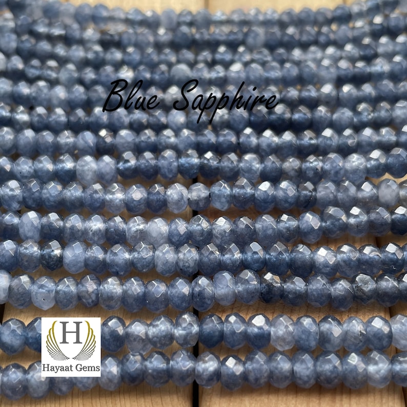 AAA Blue Sapphire Faceted Round Gemstone Beads: 4mm Polished Jewelry Making