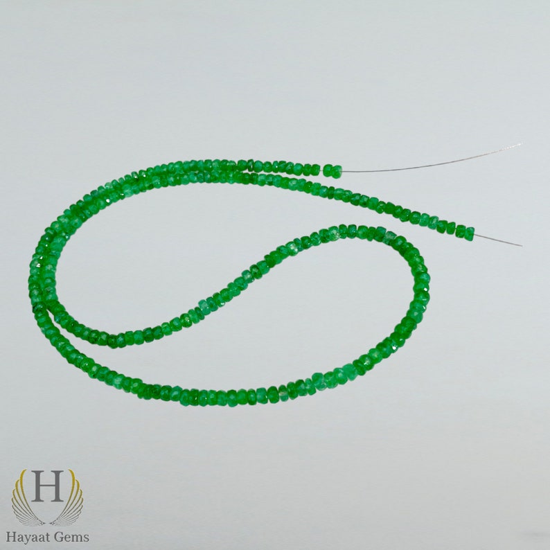 Natural Zambian Emerald Faceted Beads: Green Gemstone Jewelry Making