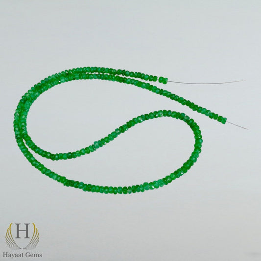 Natural Zambian Emerald Faceted Beads: Green Gemstone Jewelry Making