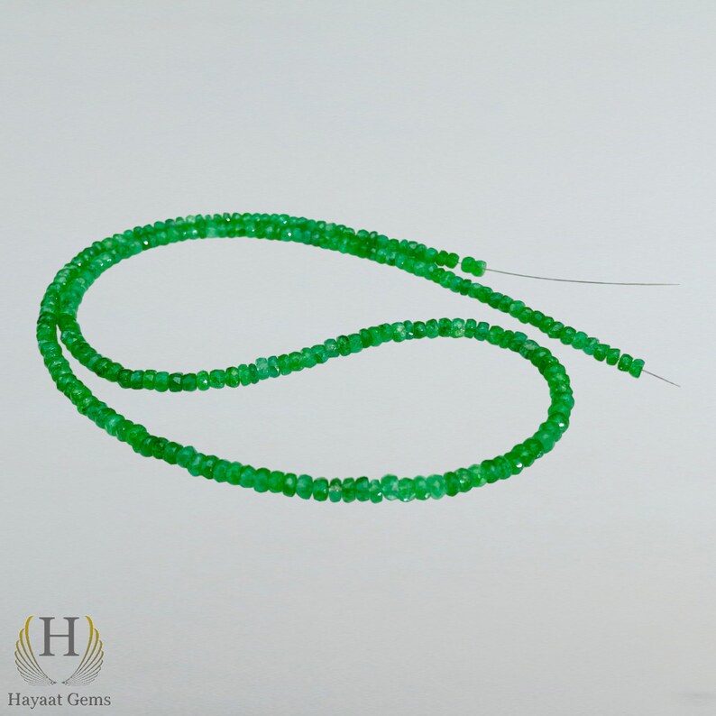 Natural Zambian Emerald Faceted Beads: Green Gemstone Jewelry Making