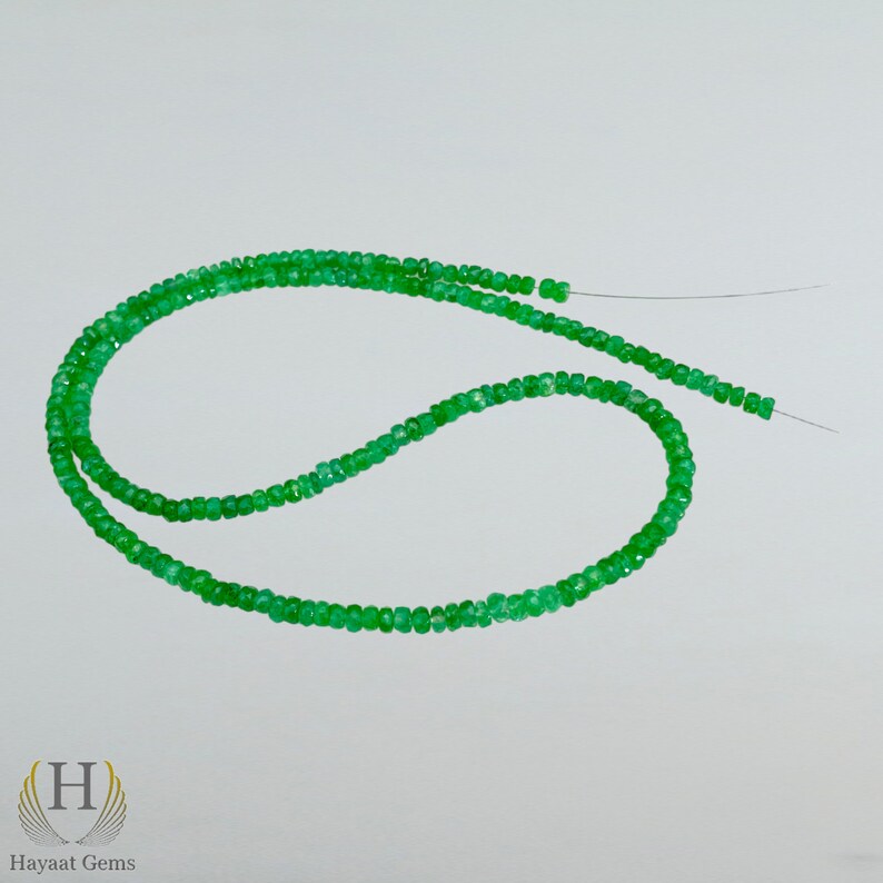 Natural Zambian Emerald Faceted Beads: Green Gemstone Jewelry Making